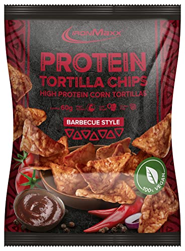 IronMaxx Protein Tortillas Vegan High Protein, Geschmack Barbecue Style, 1x 60 g Beutel (1er Pack)