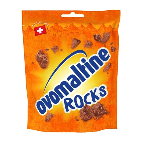 Ovomaltine Rocks - knusprige Stücke mit Schokolade - Schoko-Snack aus Schweizer Vollmilch-Schokolade, nachhaltig und UTZ-zertifiziert (1 x 60g)