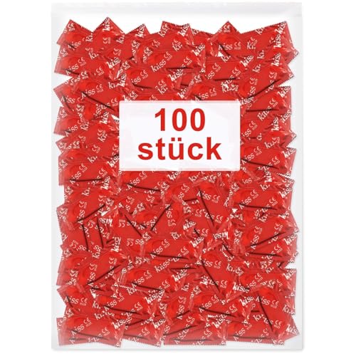 Kondome 100 Stück Packung - Condoms für männer - Natürliches Empfinden - Extra dünne Kondome für intensives Empfinden beim gemeinsamen Liebesspiel- 53 mm breite - Condoms for Men