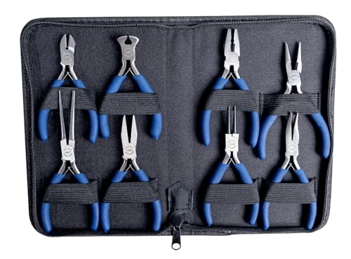 Brüder Mannesmann Elektronik-Zangensatz, in Reissverschlusstasche, 8-teilig | M10808