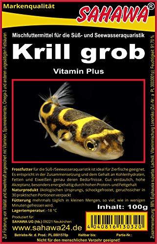 Frostfutter SAHAWA 6X 100g Krill im Blister je 3X Krill grob+ 3xKrill fein Fischfutter