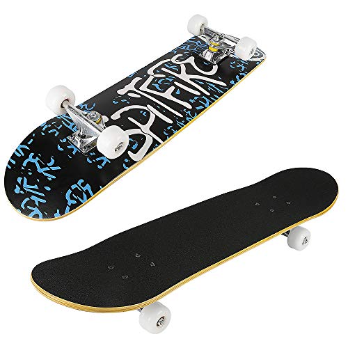shunyi fashion Skateboard Komplettboard Mit ABEC-9 Kugellager, Skateboard t Buchstabenmuster, Skateboards Langlebig für Kinder Erwachsene Anfänger