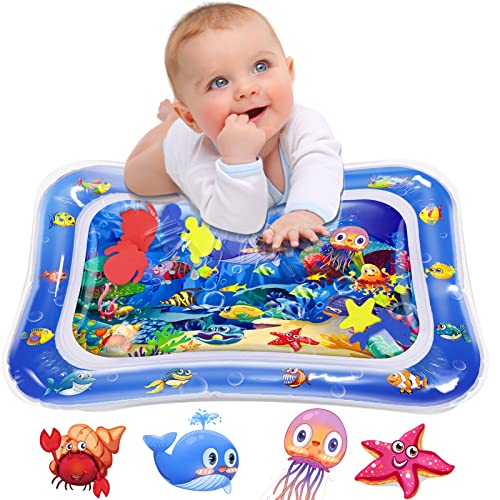 Infinno Wassermatte Baby Wasserspielmatte Spielzeug, Spielmatte Baby für 3 6 9 Monate Blauer Ozean