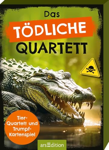 Das tödliche Quartett: Tier-Quartett und Trumpf-Kartenspiel | Spielspaß für Kinder ab 8 Jahren