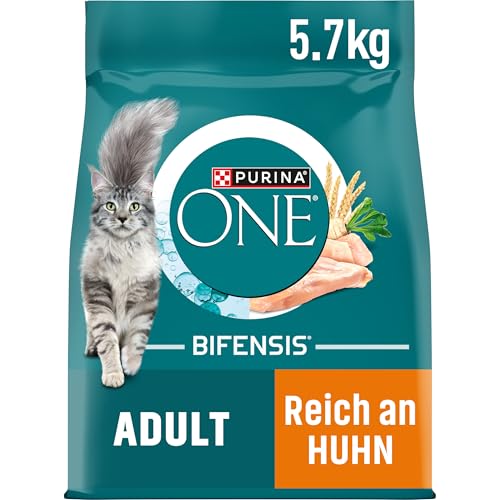 PURINA ONE BIFENSIS Adult Katzenfutter trocken, reich an Huhn, 1er Pack (1 x 5,7kg)