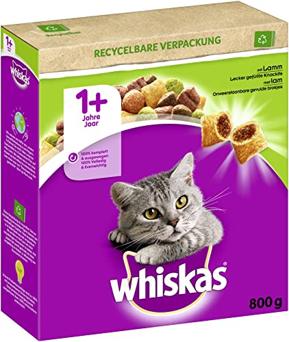 Whiskas Katzentrockenfutter Lamm Adult, 800 g