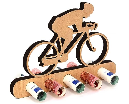 Giftota - Originelle Geburtstag Geldgeschenk aus Holz - Geschenk für Rennradfahrer, Radfahrer - Geschenke für Frauen & Männer