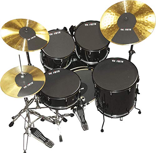 Vic Firth 20 Inch Fusion Drum and Cymbal Mute Pad Set: 10”, 12”, 14”(x2), 20