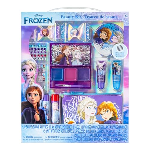 Disney Frozen 2 Kinderschmink set | Mädchen Make-up Set mit Lipgloss, Nagellack und mehr | Geburtstagsgeschenk für Kinder ab 3 Jahren von Townley Girl