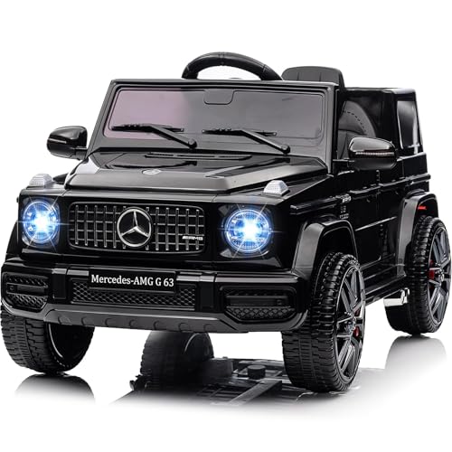 ZoomBuggy 12V Kinder Elektroauto, Offiziell Lizenziert, Mit 2,4g‑Fernbedienung, LED‑Scheinwerfern, Bluetooth‑Musik & Elternkontrolle, Für Kinder Ab 3 Jahren (Schwarz)