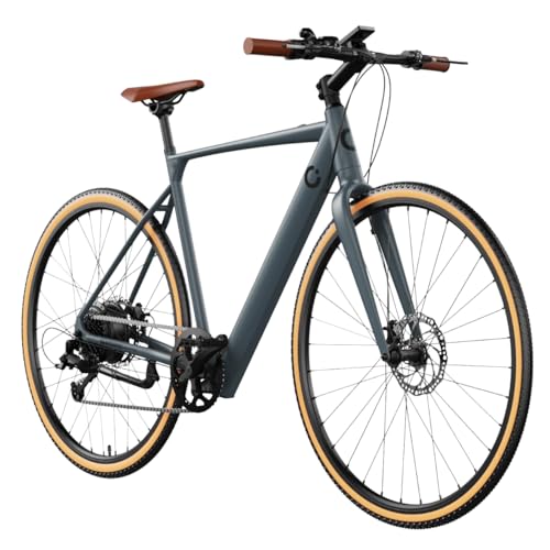 Cecotec Elektro-Stadtfahrrad Sprint Silver, 250W, 28-Zoll-Räder, 70 km Reichweite, 360 Wh Batterie, Shimano Altus 8-Gang-Schaltung und Doppel-Hydraulikbremsscheiben