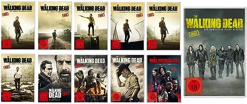 The Walking Dead Staffel 1 - 11 Uncut (1+2+3+4+5+6+7+8+9+10+11, 1 bis 11) FSK 18 im Set - Deutsche Originalware [56 DVDs]