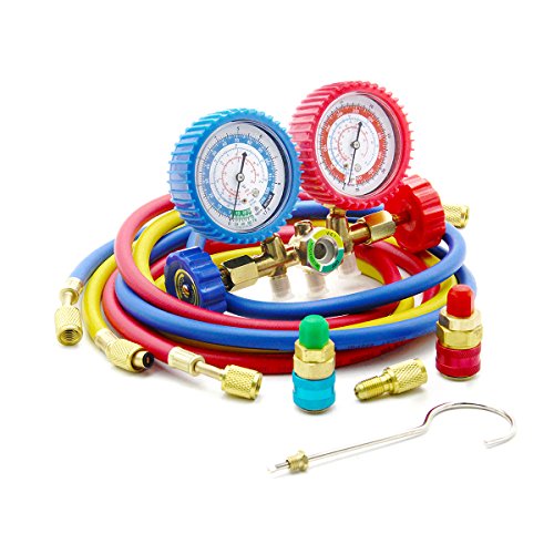 Latinaric Mannigfaltigkeit Manifold Gauge Set Auto Klimaanlage Für R134A R12 R22 R502 mit 5FT Schlauch