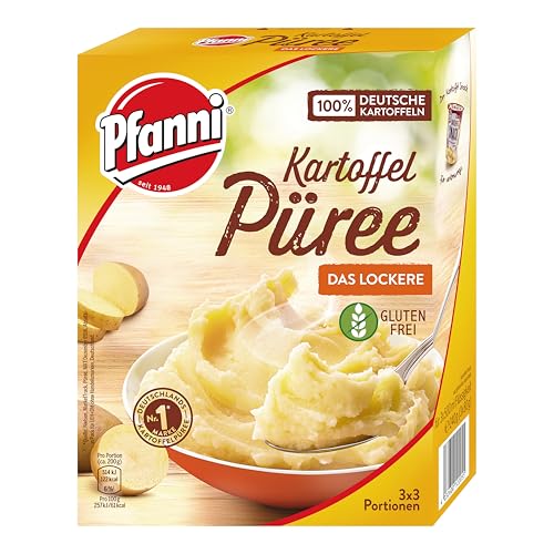 Pfanni Kartoffel Püree Das Lockere für ein leckeres Kartoffelgericht mit 100% deutschen Kartoffeln 3x 3 Portionen