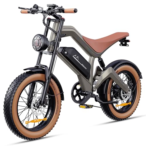 Cyseekin E Bike Herren mit 48V 18.2AH Akku bis 161KM, Vollfederung Elektrofahrrad Für Erwachsene Hydraulische Bremsen, Ebike mit LCD-Display NFC-Karte, 20x4.0 Zoll Reifen Fatbike All Terrain