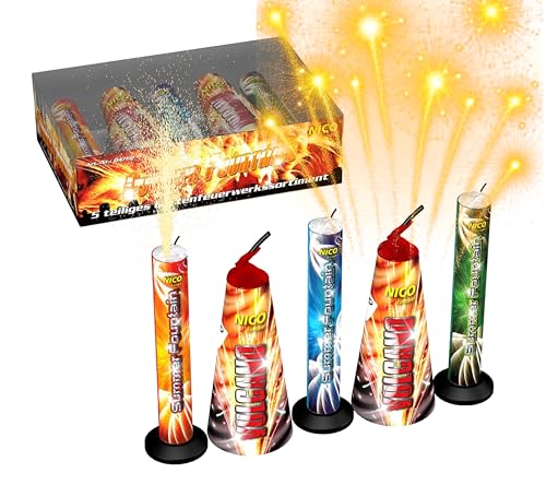 Happy Sparks® Summer Fountains - 5-teiliges Gartenfeuerwerkssortiment