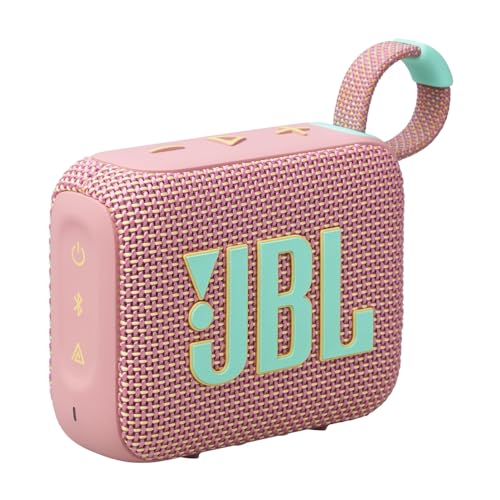 JBL Go 4 - Pink – Tragbare Bluetooth-Lautsprecher-Box mit JBL Pro Sound, tiefem Bass und Playtime-Boost-Funktion – Wasserfest und staubfest – 7 h Laufzeit