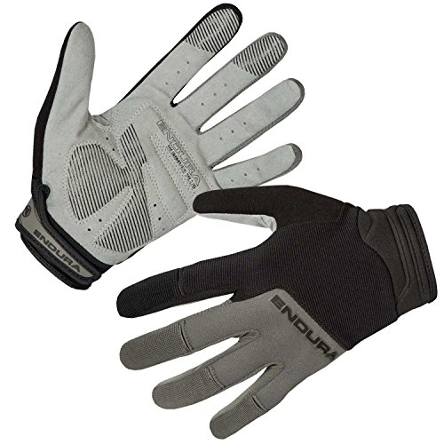 Endura Herren Hummvee Plus Fahrradhandschuhe II | Gel-Polsterung | Knöchelschutz Handschuhe, Schwarz, L
