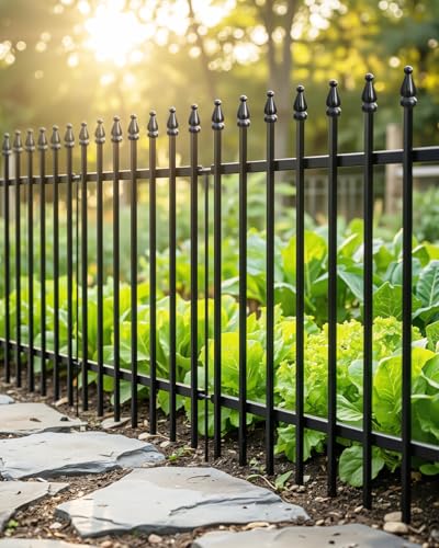 ARIFARO Dekorative Metall Gartenzaun 81cm hoch x 61cm breit 5 Pack, Tier Barriere für Hund Haustier, Grenze Gartenzaun für Outdoor Patio Rasen Hof Blumenbeet