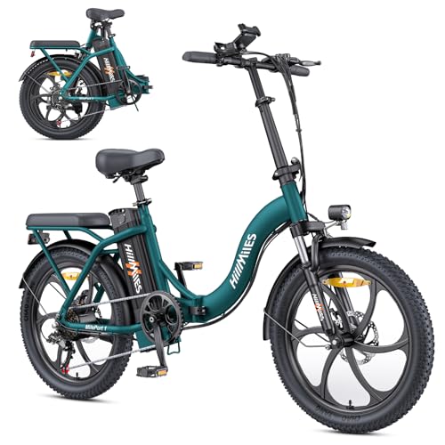 HillMiles MilePort 1 Elektrofahrrad Für Erwachsene, 250W Klappbares Elektrofahrrad Mit 36V 13AH Abnehmbarem Akku, Geschwindigkeit 25KM/H und Reichweite 100KM, 20„ * 3.0“ Fetter Reifen