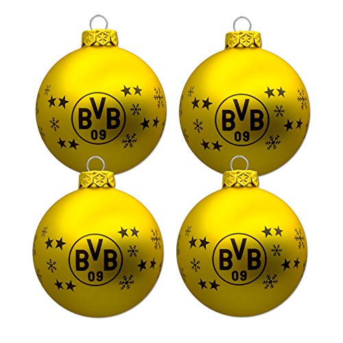 Borussia Dortmund Weihnachtskugel Christbaumkugeln 4-er Set