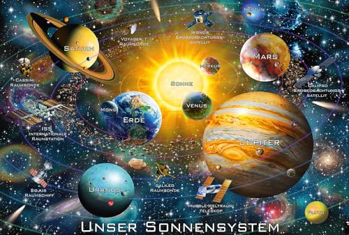 Schmidt Spiele 56308 Unser Sonnensystem, 200 Teile Kinderpuzzle