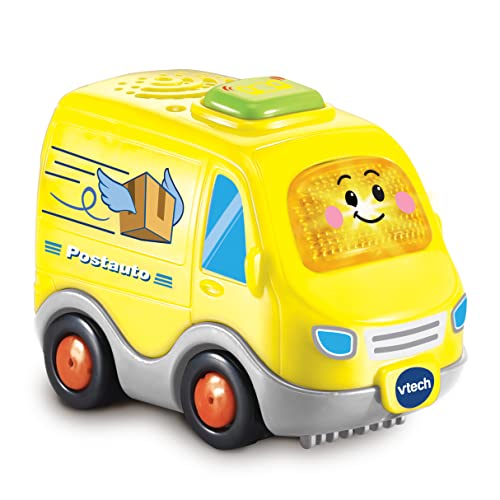 VTech TUT TUT Baby Flitzer - Postauto – Spielzeugauto mit Musik, aufleuchtender Taste, spannenden Sätzen und Geräuschen – Für Kinder von 1-5 Jahren