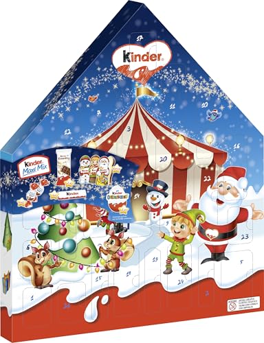 kinder Maxi Mix Adventskalender – Adventskalender mit leckeren Schokoladen-Spezialitäten – 1 Kalender à 351g