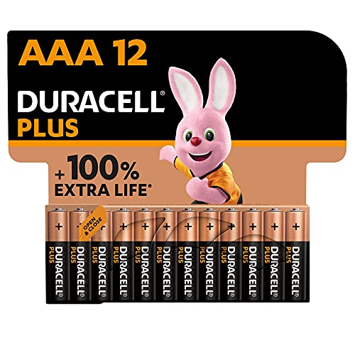 Duracell Plus Batterien AAA, 12 Stück, langlebige Power, AAA Batterie für Haushalt und Büro