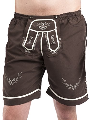 Trachten Badehose - Hopfen & Malz - Lederhose - Trachtenbadehose - Trachten Shorts - Badeshort (XXL)