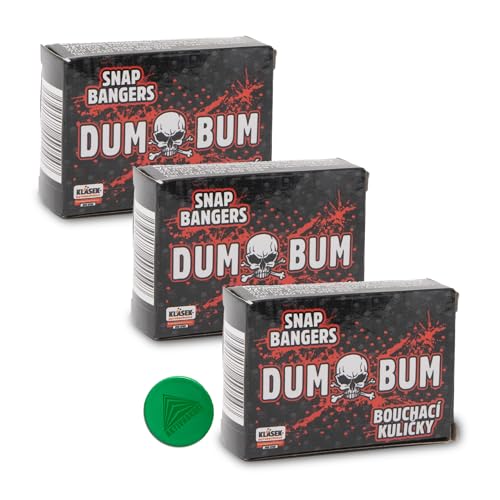 AKTIVHANDEL Dum Bum Knallerbsen 200 Stück, 10x20er Pack, Jahresfeuerwerk für Kinder und Jugendliche, Knallteufel inkl. Einkaufswagenchip