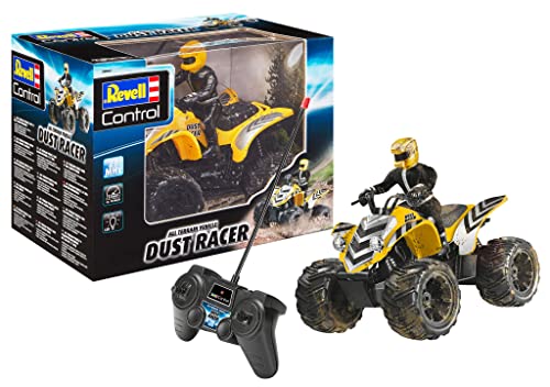 Revell Control Quadbike New Dust Racer I Maßstab 1:10 I Perfekt für Renn-Enthusiasten ab 8 Jahren I Große Reifen I MHz-Fernsteuerung I Für Indoor- und Outdoor-Nutzung I Ferngesteuertes Quad