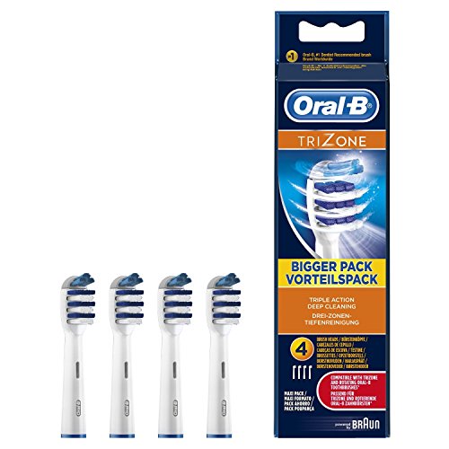 Braun Oral-B TriZone Zahnbürstenköpfe für elektrische Zahnbürsten, 4 Stück