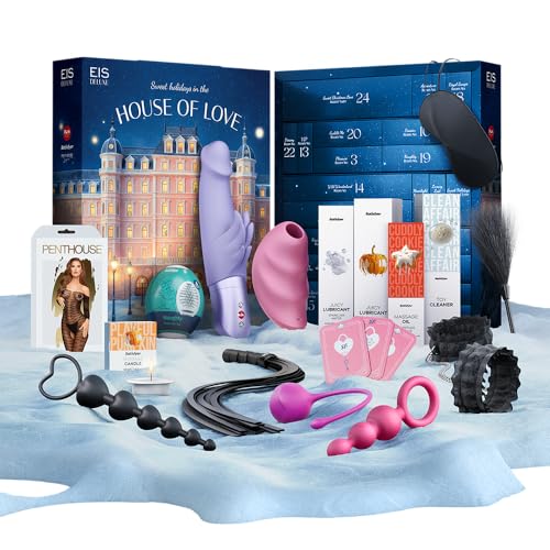 EIS Deluxe erotischer Adventskalender 2025 für Erwachsene Singles und Paare | 24 sinnliche Sex Geschenke inkl. Satisfyer & FUN FACTORY Sexspielzeuge & Erotik Überraschungen | Warenwert 650€