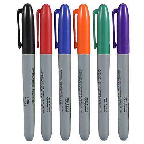 TOPINCN 6 Teile/satz Tattoo Filzstift, Tattoo Kennzeichnung Scribe Pen Chirurgische Haut Marker Stift Scribe Werkzeug für Make-Up Persönliche Zubehör MEHRWEG VERPACKUNG