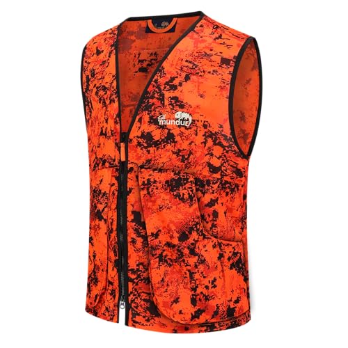 Full mundur Blaze Camo Orange Jagdweste Jagd Sicherheit leichte Weste mit mehreren Taschen für Erwachsene Unisex