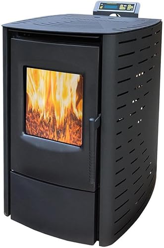 NEMAXX® P6 Pelletofen 6 kW bis 120m³ – Elektrokamin mit ECO-Modus, Wi-Fi Ready, Wochen-Timer & Überhitzungsthermostat für effizientes Heizen – Schwarz
