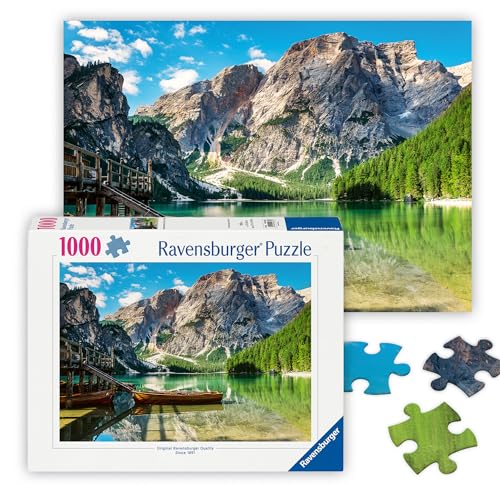 Ravensburger Puzzle 12000363 1000 Teile - Pragser Wildsee, Dolomiten, Südtirol - Puzzle für Erwachsene und Kinder ab 14 Jahren, Puzzle mit Landschafts-Motiv, [Exklusiv bei Amazon]