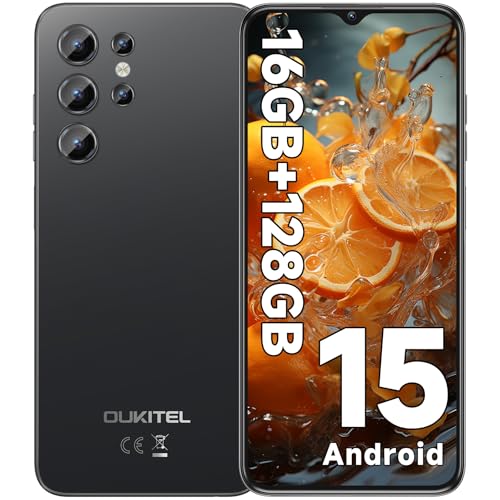 OUKITEL C1 Android 15 Smartphone Ohne Vertrag, 16GB+128GB /1TB Handy Günstig, 6.52