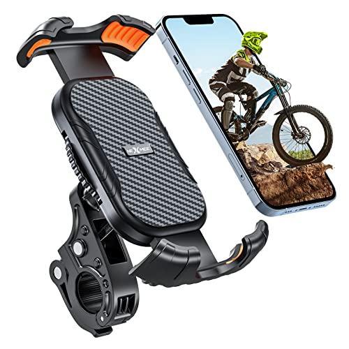 NEXMEE Handyhalterung Fahrrad, [Schutz in Militärqualität] Smartphone Halterung Fahrrad, 360° Drehung Handy Fahrradhalterung für iPhone, Samsung und Alle 4,5-7,0 Zoll Smartphones