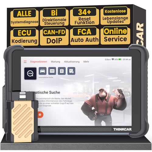 OBD2 Diagnosegerät, ThinkScan 689BT Diagnosegerät Auto Mit 34+ Reset-Funktion Und Volle Systemdiagnose, Auslesegerät Auto Für Aktives Testen/ECU-Codierung/BI-Direktionale Steuerung/CANFD&DoIP