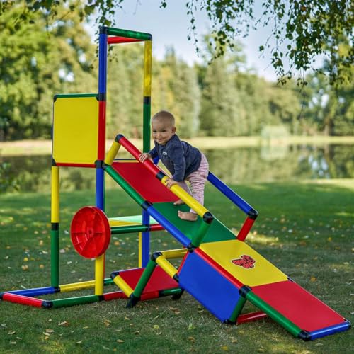 QUADRO Evolution – Modulares Klettergerüst Spielturm für Kinder, 416 Teile, ab 6 Monaten, Indoor/Outdoor, UV-stabil, Made in Germany