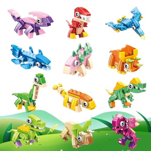 Mitgebsel Kindergeburtstag Gastgeschenke Baustein Spielzeug 12 Pack, 3 IN 1 Mini Bausteine Tiere Konstruktionsspielzeug, Ostern Weihnachten Halloween Party Geschenke Kinder 4-12 Jahre Mädchen Jungen