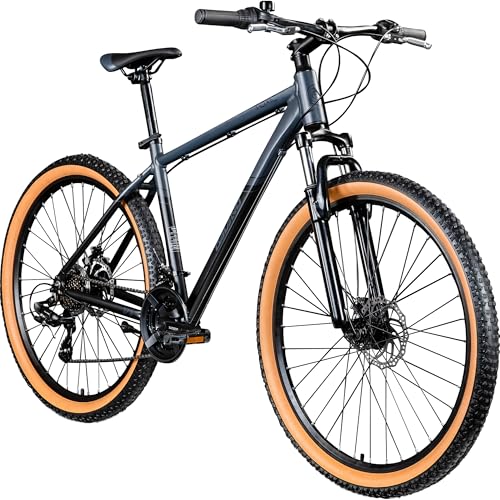Galano Toxic 27,5 Zoll Fahrrad Hardtail MTB Damen und Herren 165-190 cm Mountain Bike MTB Rahmen Unisex Rad Alu-Mountainbike (schwarz, 46 cm)
