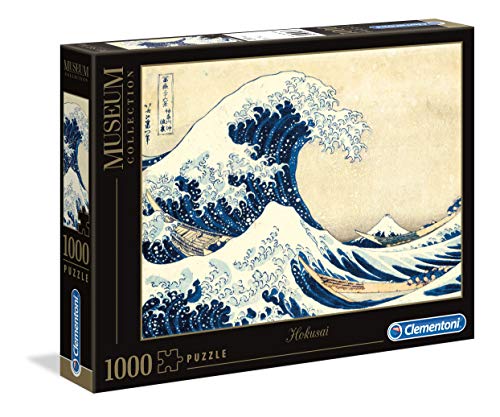 Clementoni 39378 Hokusai – Die große Welle – Puzzle 1000 Teile, Museum Collection, Geschicklichkeitsspiel für die ganze Familie, buntes Legespiel, Erwachsenenpuzzle ab 14 Jahren