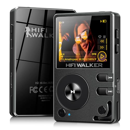 HIFI Walker H2 128GB MP3-Player Bluetooth 5.2 DSD DAC Hi-Res FLAC verlustfreier Musik Abspielen Gerät 128GB SD-Karte 512GB erweiterbar ALPS-Regler Robustes Zinkgehäuse