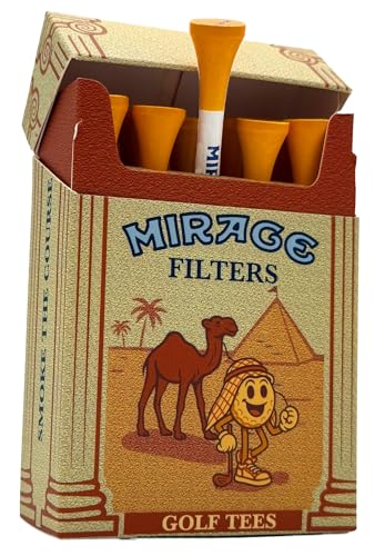 Mirage Filters | Premium Golf Tees | 10 Stück | 83mm | Smoke The Course Edition | Zigaretten-Look Tees | Golf Geschenk | Golfer Geburtstag