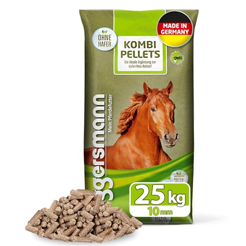 Eggersmann Mein Pferdefutter Kombi Pellets 10 mm 25 kg - Pelletiertes Mischfutter für Pferde & Ponys - Ideale Ergänzung zur Hafer- & Heufütterung - Pferdefutter eiweißreduziert & haferfrei