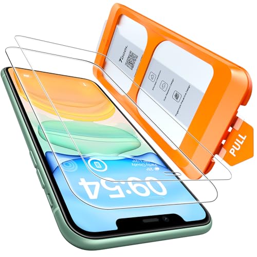TOCOL für iPhone 11 für Panzerglas, für iPhone XR für Panzerglas, Automatische Installation 9H Stoßfest Kratzfest Anti-Fingerabdruck Anti-Bläschen Schutzfolie 6,1 Zoll, Kompatibel mit Hülle, 2 Stück