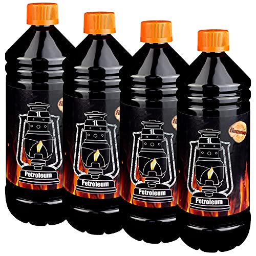 Petroleum für Petroleumheizung Petroleumofen Petroleumlampe Petroleumlampen Kamin Heizung Kerosin Reiniger Lampe Lampen Petrolium 4 Liter Flameup